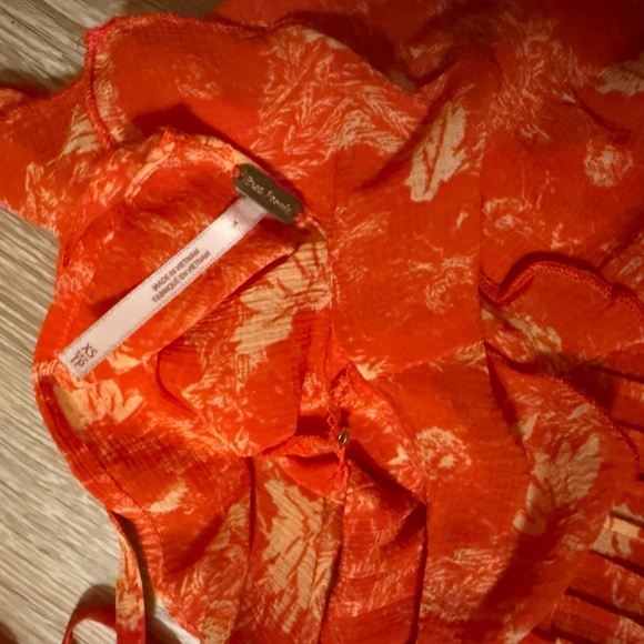 FREE PEOPLE, These Dreams Mini Dress in Orange, XS - Picture 13 of 14